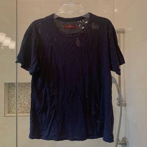 7 for all mankind black distressed tshirt